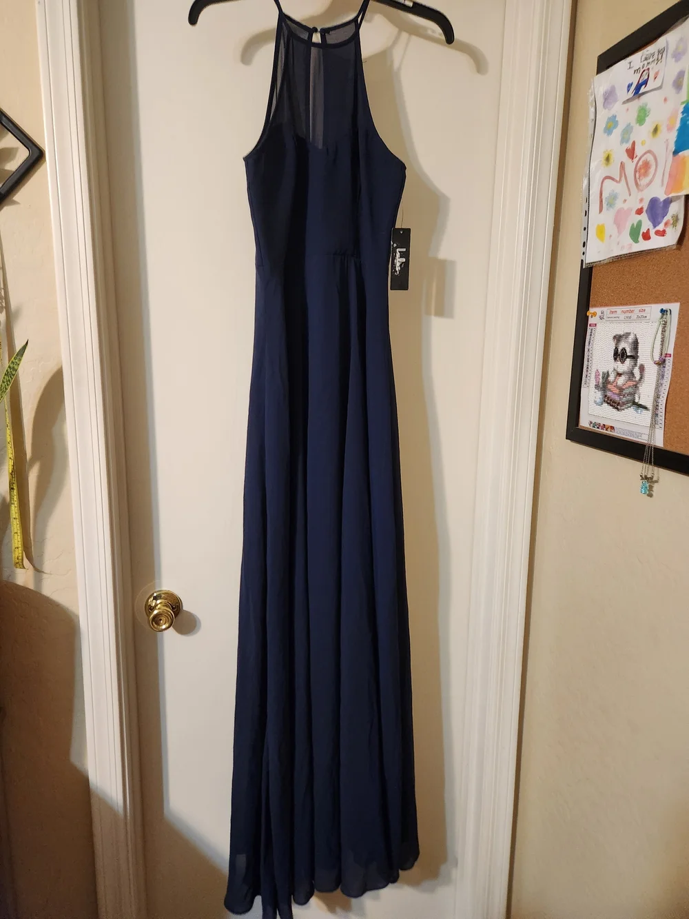 Lulu's Night of Romance Navy Blue Sleeveless Maxi Dress - Picture 4 of 9